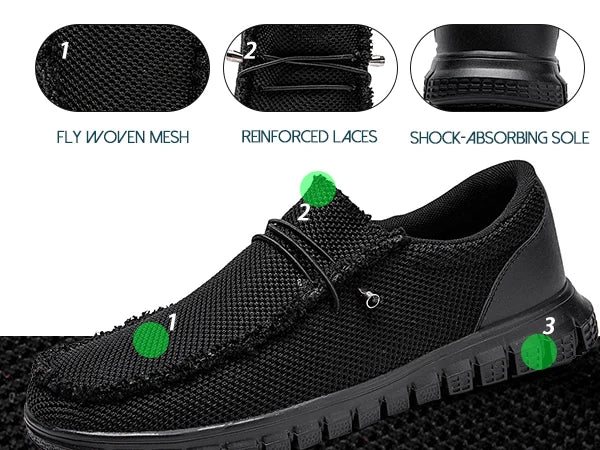 Men Casual Shoes Canvas Loafers for Man Non Slip Vulcanized Shoe Breathable Comfortable Wide Toe Wear-resistant Outdoor Walking