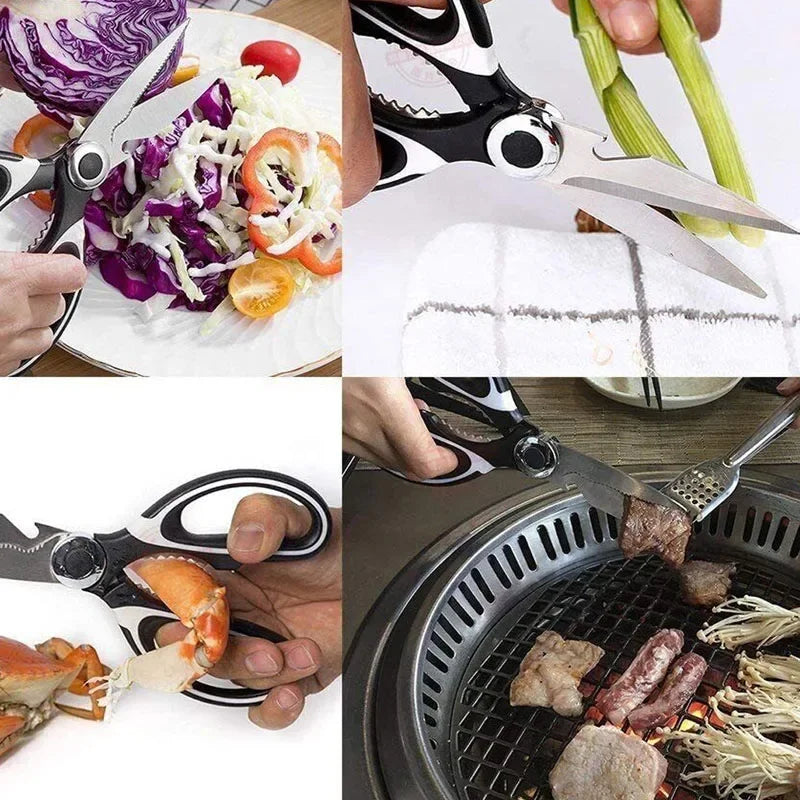 Multifunction Stainless Steel Kitchen Tools Strong Home Vegetable Chopping Chicken Bone Fish Food Scissors Multi-Purpose Tool