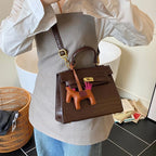 Premium Leather Crossbody Bag For Ladies, Fashionable Shoulder Messenger Purse Designer Tote Handbag Women Chic