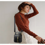 Ladies New Trendy Pu Leather Shoulder Bags Luxury Designer Simple Small Purse Handbags for Women Fashion Messenger Bags Sac