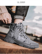 Spring-autumn High Sneakers For Man Skater Sneakers Man Shoes Blue Boots Sports Factory Portable  Badkets