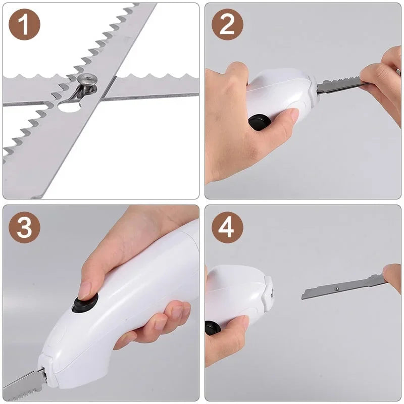 Kitchen Easy Cut Electric Cordless Cutting Tool Household Products Portable Rechargeable Stainless Steel Electric Steak Knife