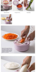 Kitchen Slicer And Chopper Ten In One Set Potato Slice And Slicing Multi-function Slicer Kitchen Appliances Kitchen Utensils