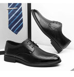 Shoes for Men Summer Breathable Hollow Out Shoe Fashion Business Dress Shoes Luxury Casual Leather Shoes for Men Loafers
