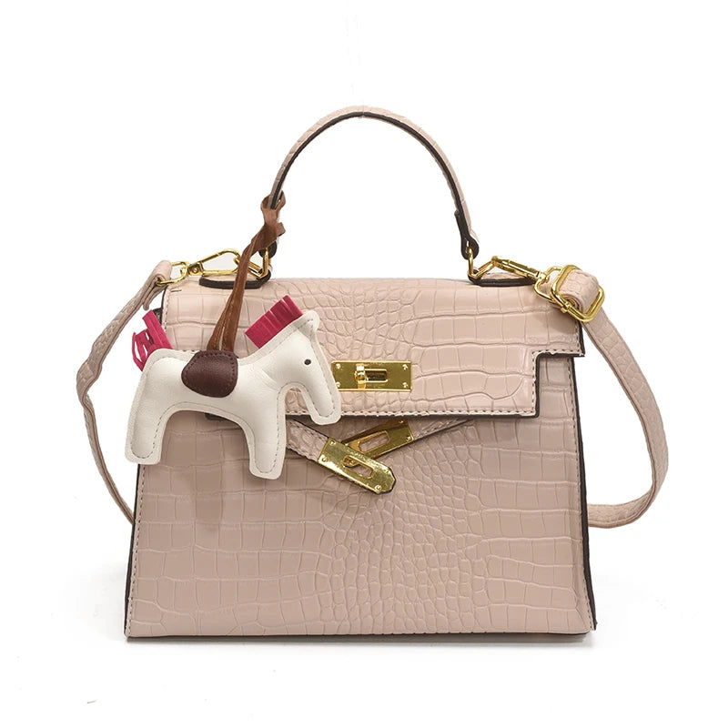 Premium Leather Crossbody Bag For Ladies, Fashionable Shoulder Messenger Purse Designer Tote Handbag Women Chic