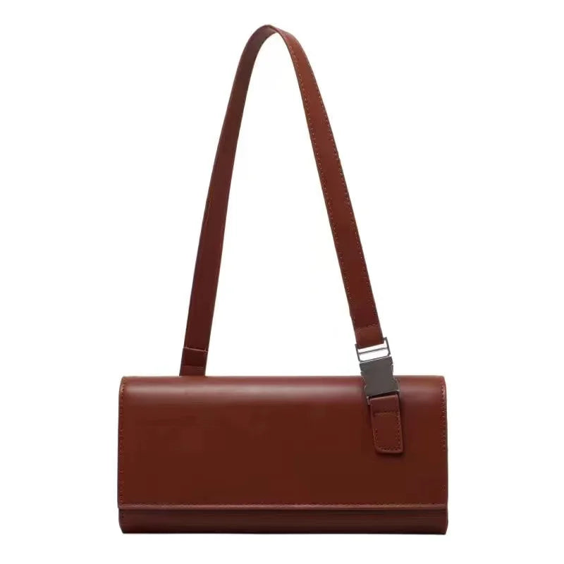 PU Leather Shoulder Bag for Women, Ladies' Purse, Rectangle, Solid, Female Handbag, High Quality, Klein Blue, Underarm, Fashion