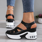 Women's Fashion Super High Heels Platform Sandals 2025 Summer Solid Wedge Shoes for Women New Closed Toe Casual Sandals Female