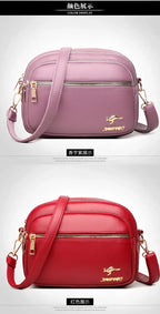 Luxury Ladies Handbag Sac High Quality Soft Leather Purse Fashion Women Shoulder Messenger Bag Multi-pocket Wear-resistant Bag